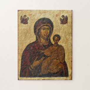 Puzzle L'icône byzantine Theotokos et Christ Child