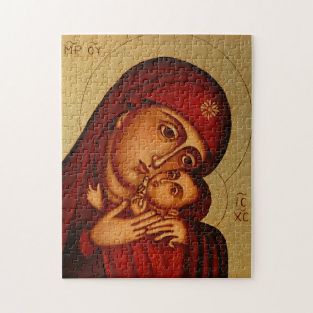 Puzzle L'icône orthodoxe Theotokos et le Christ Enfant (Vertical)