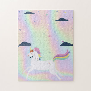 Puzzle Licorne Étoiles Nuages Ombre Abstraite Tendance