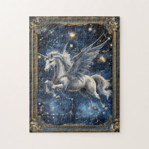 Puzzle Licorne Mystique Fantastique dans l'Espace Vintage