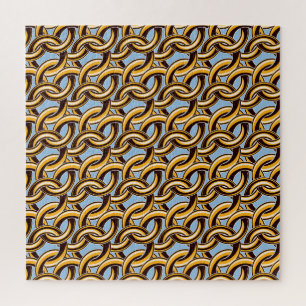 Puzzle Liens de chaîne dorée : motif sans soudure.