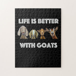 Puzzle Life Is Better With Goats, Goat , Goat Lover