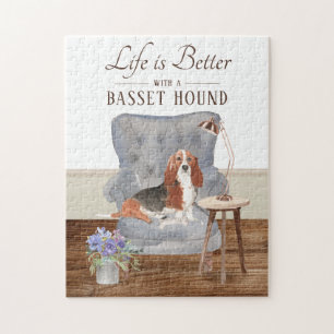 Puzzle Life Is With A Basset Hound