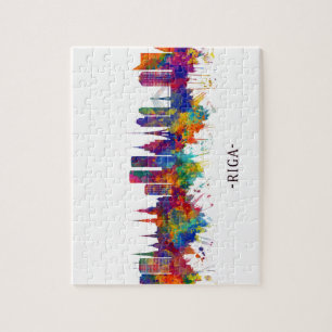 Puzzle Ligne aérienne Riga Lettonie