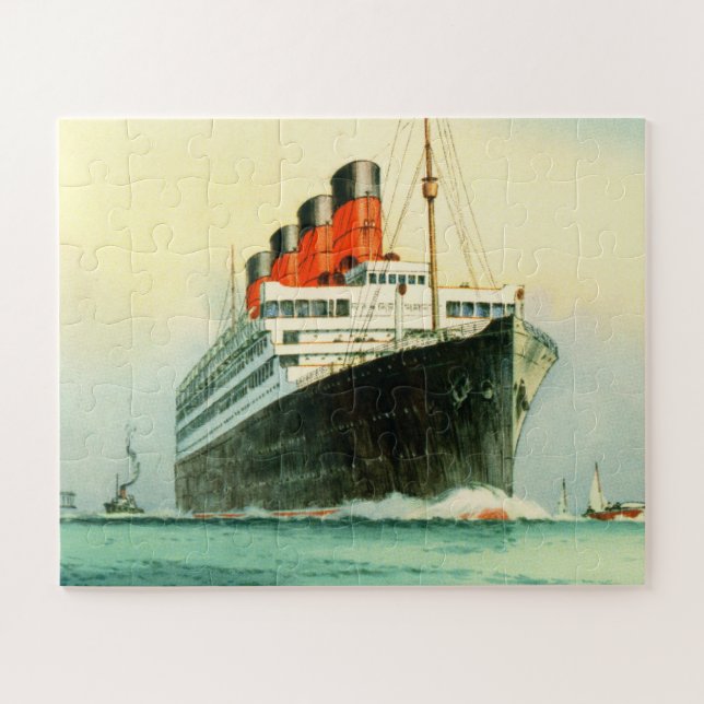 Puzzle Ligne bateau de RMS Aquitania Cunard (Horizontal)