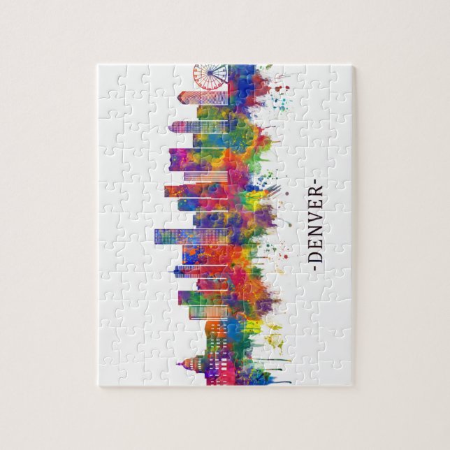 Puzzle Ligne de Denver Colorado (Vertical)