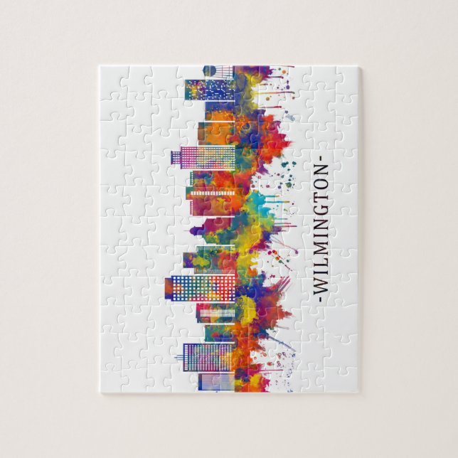 Puzzle Ligne de Wilmington Delaware (Vertical)