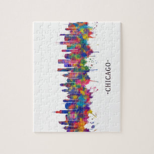 Puzzle Ligne Skyline Chicago Illinois