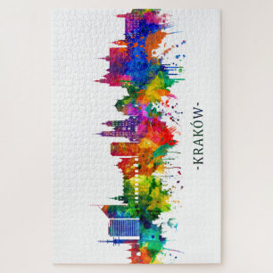 Puzzle Ligne Skyline de Cracovie Pologne