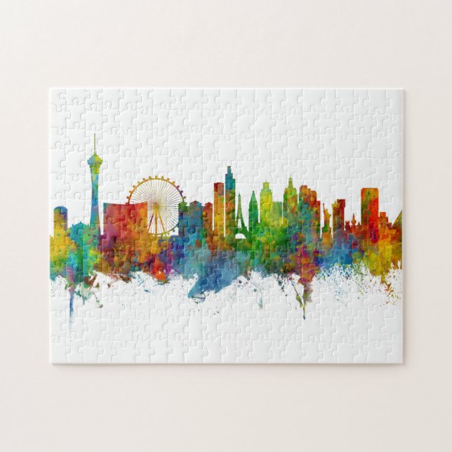 Puzzle Ligne Skyline Las Vegas Nevada (Horizontal)