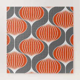 Puzzle Lignes ondulées : motif vintage géométrique.