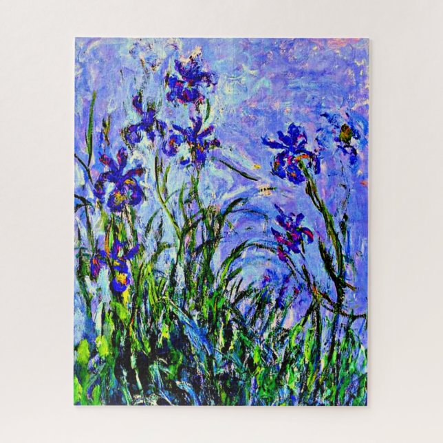 Puzzle Lilac Irises art de Claude Monet, (Vertical)