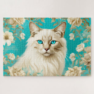 Puzzle Lilac Lynx Point Siamese Portrait Art