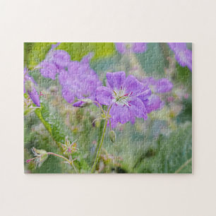 Puzzle Lilac Purple Geranium Fleur sauvage Photo botaniqu