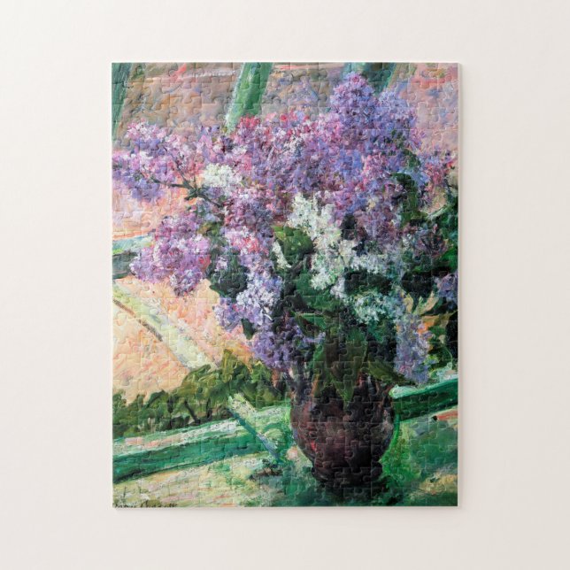 Puzzle Lilacs dans une fenêtre, Mary Cassatt (Vertical)