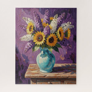Puzzle Lilas et Tournesols Conception Botanique