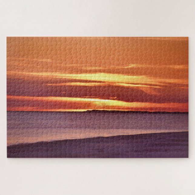 Puzzle L'île de Dauphin, Alabama, coucher de soleil (Horizontal)