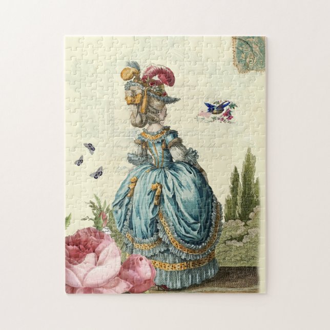 Puzzle l'invitation Marie Antoinette inspirée, français (Vertical)
