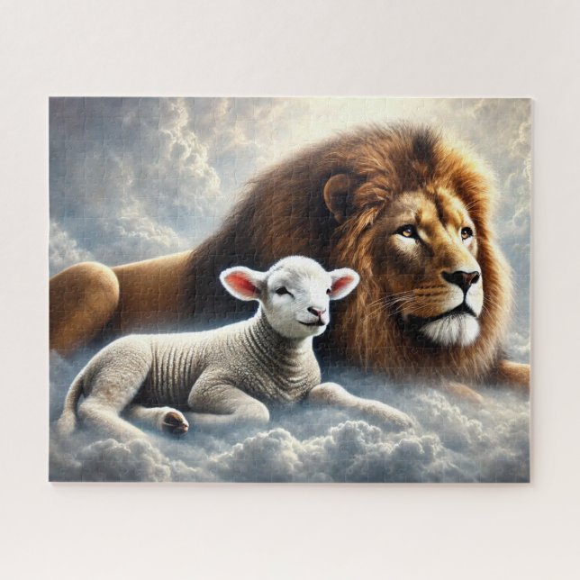 Puzzle Lion and Lamb (Horizontal)