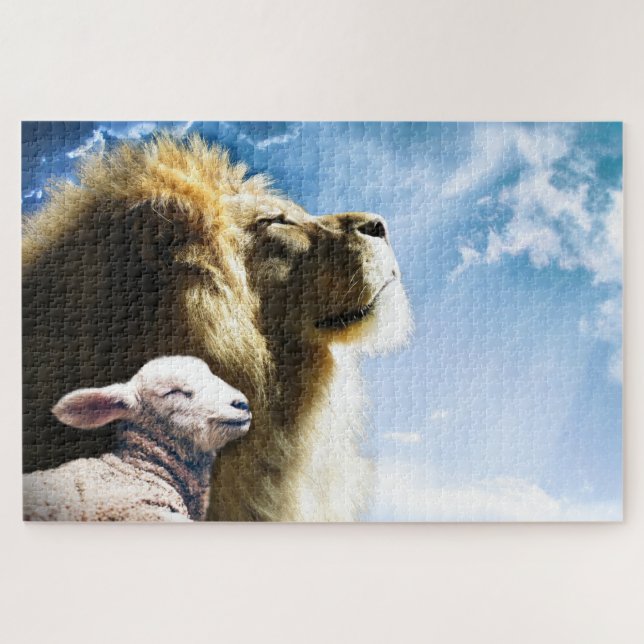 Puzzle Lion and Lamb (Horizontal)