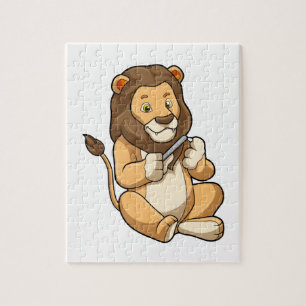 Puzzle Lion avec flèches à ongles
