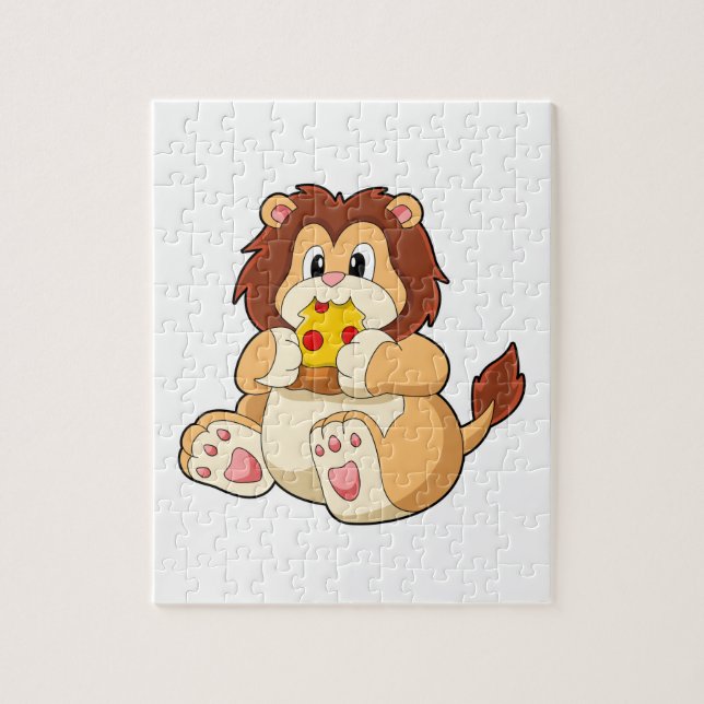 Puzzle Lion avec morceau de Salami Pizza.PNG (Vertical)