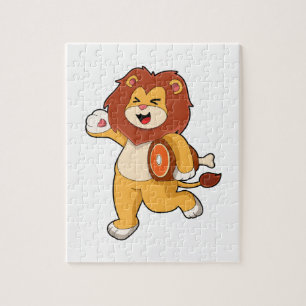 Puzzle Lion avec viande