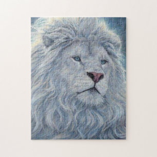 Puzzle Lion blanc