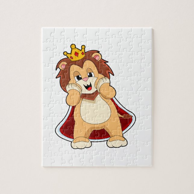 Puzzle Lion comme roi avec Couronne.PNG (Vertical)