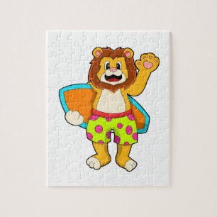 Puzzle Lion comme surfer avec Surfer