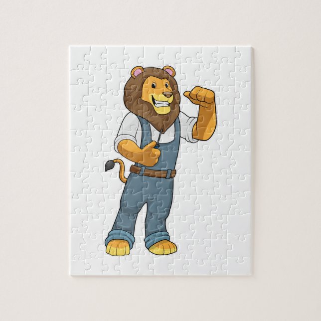Puzzle Lion comme tournevis de Handyman (Vertical)