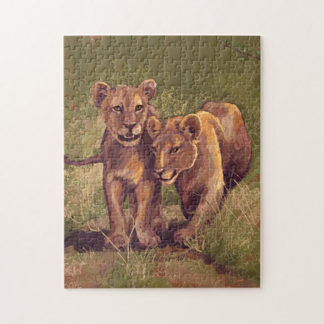 Puzzle Lion Cubs (Vertical)