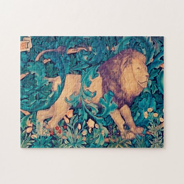 Puzzle Lion dans la Forest, William Morris (Horizontal)
