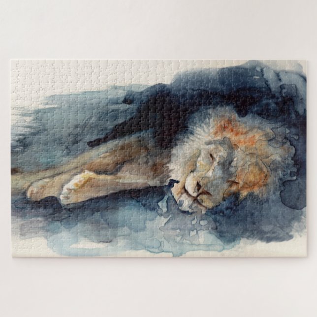 Puzzle lion dormant (Horizontal)