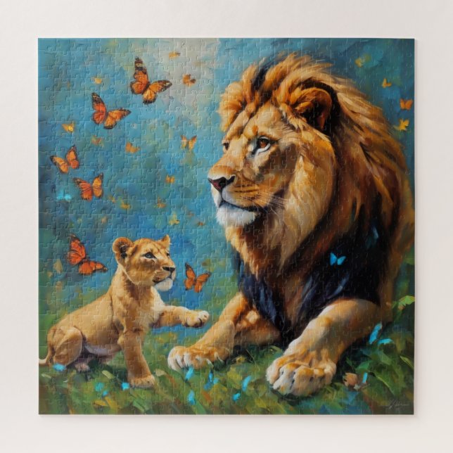 Puzzle Lion Et Cub (Vertical)
