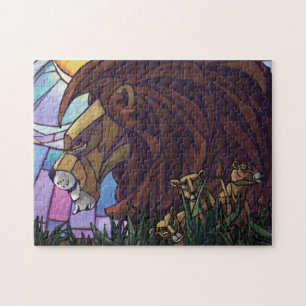 Puzzle Lion et petits