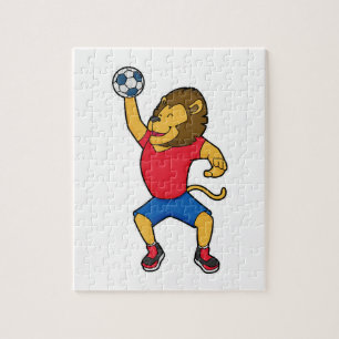 Puzzle Lion Handball player Handball