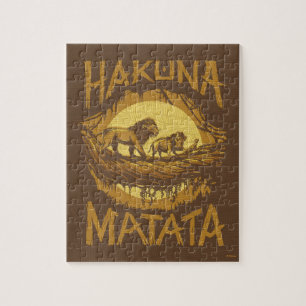 Puzzle Lion King   Design de coupe de bois "Hakuna Matata