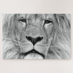 Puzzle Lion noir et blanc