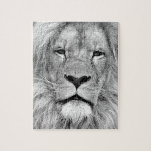 Puzzle Lion noir et blanc - Animaux