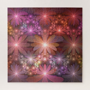 Puzzle Lit De Fleurs Coloré brillant Abstrait Fractage Ar