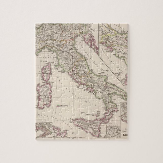 Puzzle L'Italie sous les Lombards (Vertical)