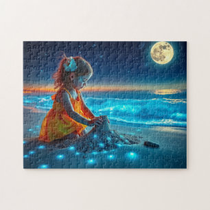 Puzzle Little Girl et le château de sable magique