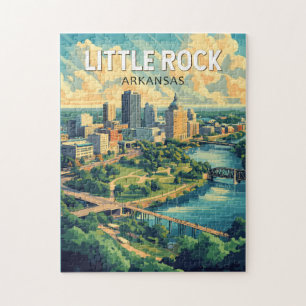 Puzzle Little Rock Arkansas Travel Art Vintage