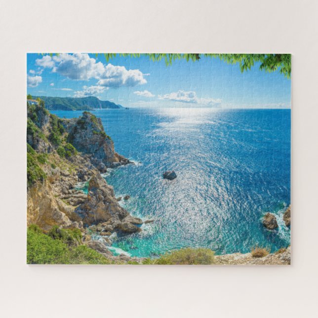 Puzzle Littoral | Palaiokastritsa, Corfou, Grèce (Horizontal)