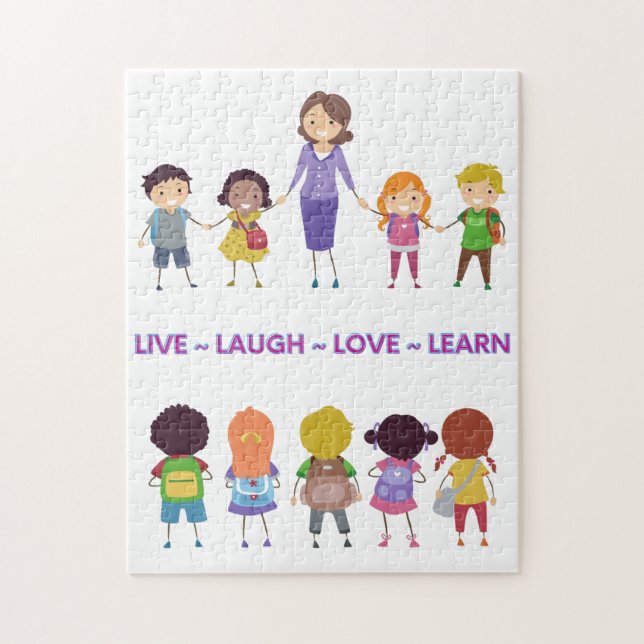 Puzzle Live ~ Laugh ~ Amour ~ Apprendre Enseignant de l'é (Vertical)