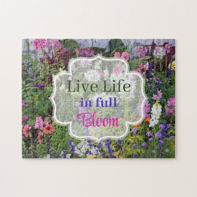 Puzzle Live Life in Full Bloom Fleur sauvage Jigsaw Puzzl (Horizontal)
