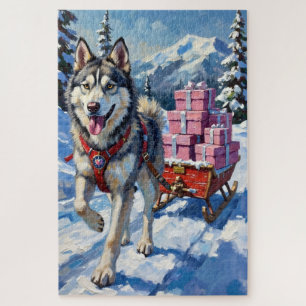 Puzzle Livraison en traîneau de la Saint-Valentin par un
