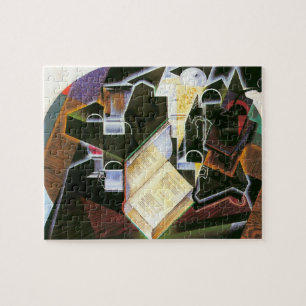 Puzzle Livre, Pipe et lunettes, Juan Gris, Cubisme Vintag