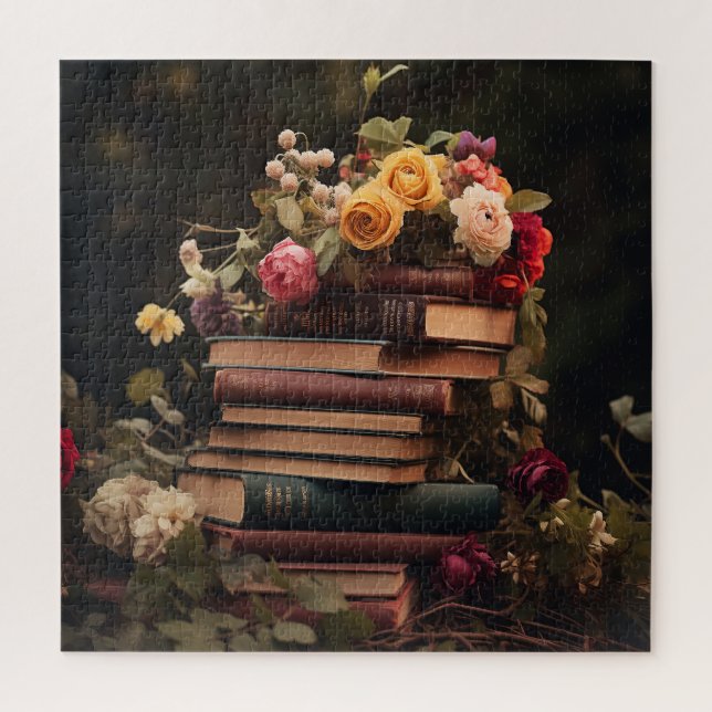 Puzzle Livres en Rose (Vertical)